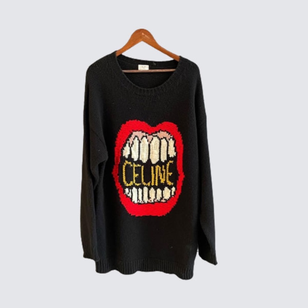 Celine Oversized Black/Red Sweater